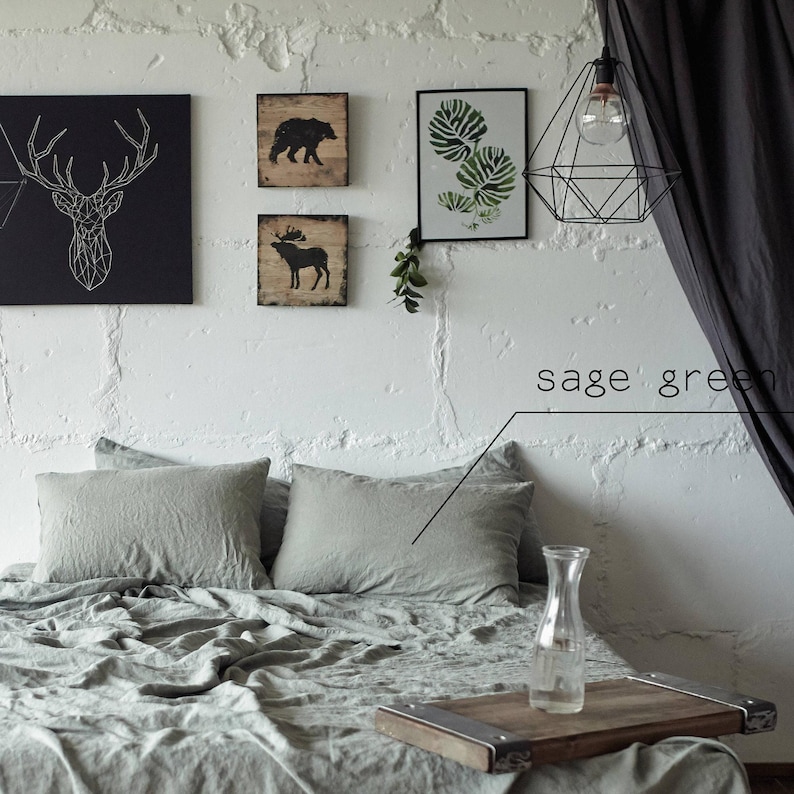 Soft Washed Linen Pillowcase: European Organic Linen, Envelope Closure image 3