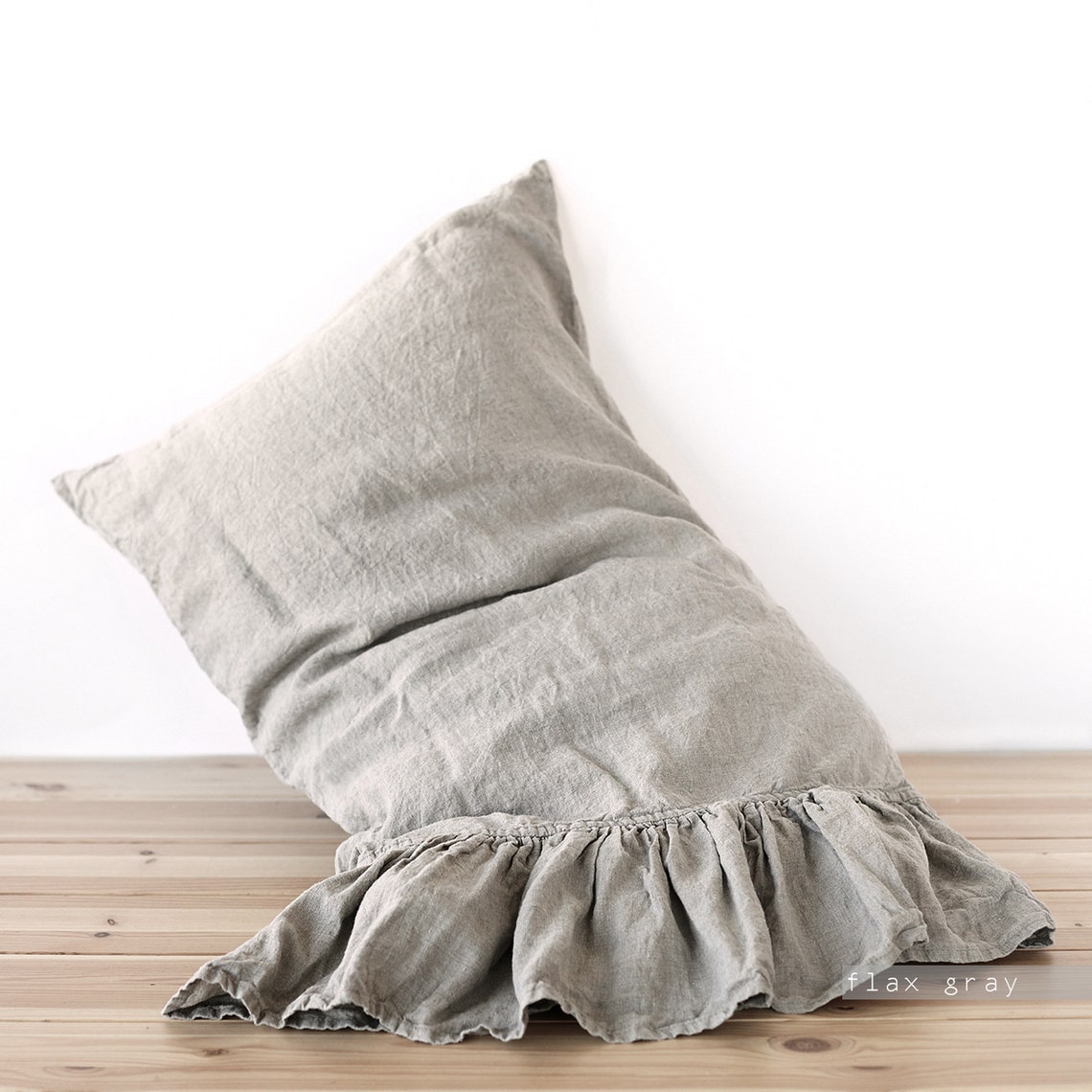 RUFFLED PILLOW CASE linen pillow sham farmhouse decor Etsy