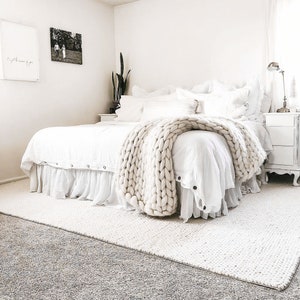 Linen BED SKIRT Queen Bed Skirt Twin Bedskirt King Linen Bed Skirt Dust Ruffle Bed Skirt Linen Linen Ruffle Linen Bedspread Twin Etsy