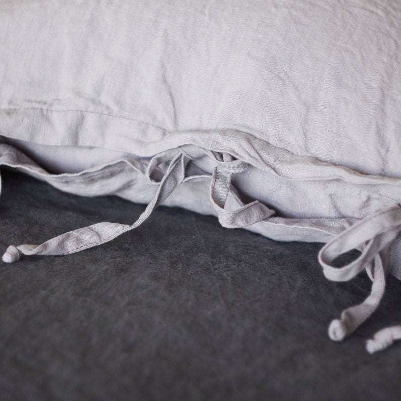 DUVET COVER queen, TIES duvet cover king, linen duvet cover , 100