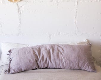 Linen Body Pillow Cover: Long Euro Organic Linen Pillowcase