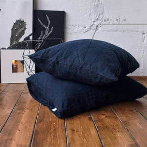 Soft Washed Linen Pillowcase: European Organic Linen, Envelope Closure image 6