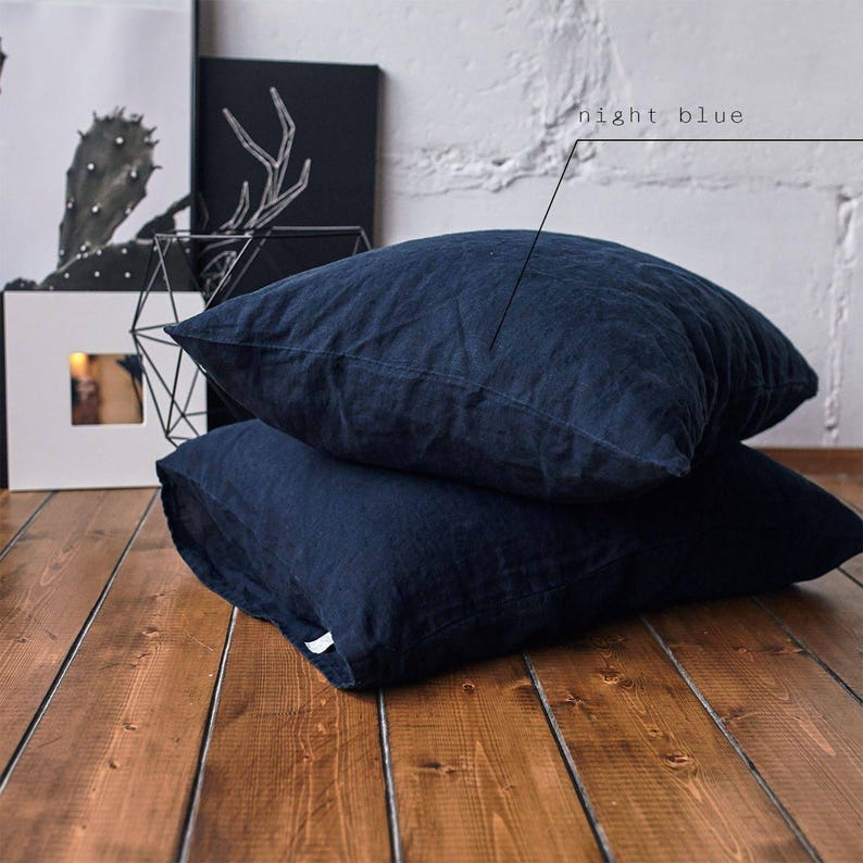 Soft Washed Linen Pillowcase: European Organic Linen, Envelope Closure image 6