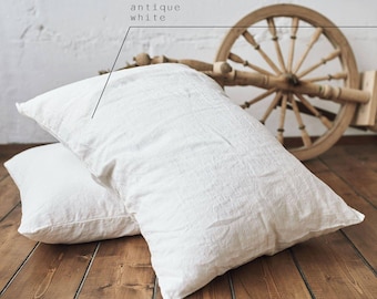Soft Washed Linen Pillowcase: European Organic Linen, Envelope Closure