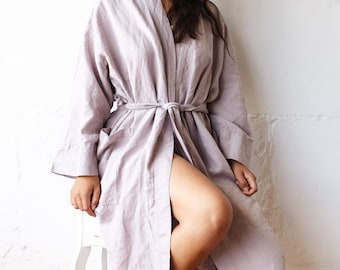 LINEN ROBE man Kimono robe / Linen Kimono Dress / Linen wrap dress / Linen kimomo robe / man kimono robe / linen jacket  / gift for her