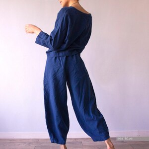 Linen Harem Pants: Unisex Baggy Yoga Pants image 8