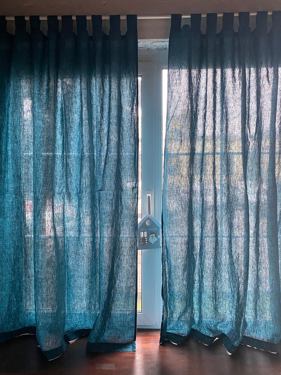 Tab Top Linen Curtain Panel For Living Room Kitchen Canada Tab Top Linen Curtain Panel For Living, Material For Curtains Canada