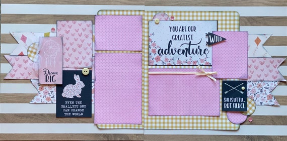 You Are Our Greatest Adventure - 2 page Scrapbooking Layout Kit or Pre Made Pages