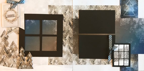 Hope - Let it Snow, page Scrapbooking layout kit or Scrapbooking Premade Pages