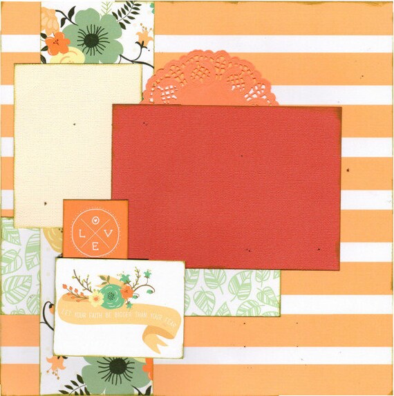 Let your Faith be Bigger than your Fear 2 page Scrapbooking Layout Kit, Love This!