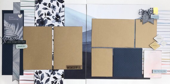 Keep Dreaming - Good Things Take Time 2 Page Scrapbooking Layout Kit