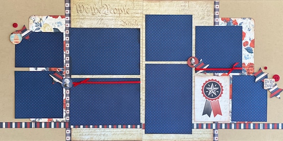 We The People... Washington DC 2 Page Scrapbooking Layout Kit or Pre Made Pages