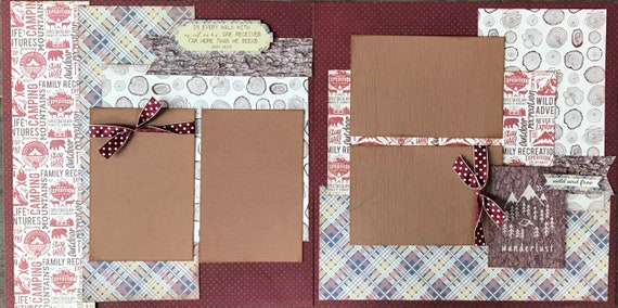 In Every Walk with Nature One Receives Far More Than He Seeks 2 page Scrapbooking Layout Kit or Premade Scrapbooking Pages