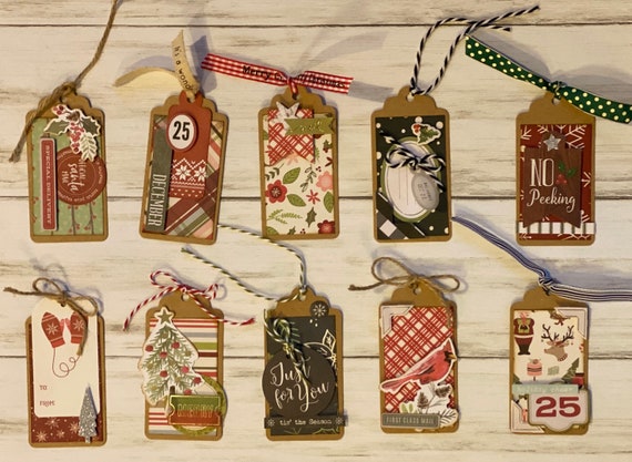 Holiday Gift Tag Set Christmas Themed Kit- 10 pack