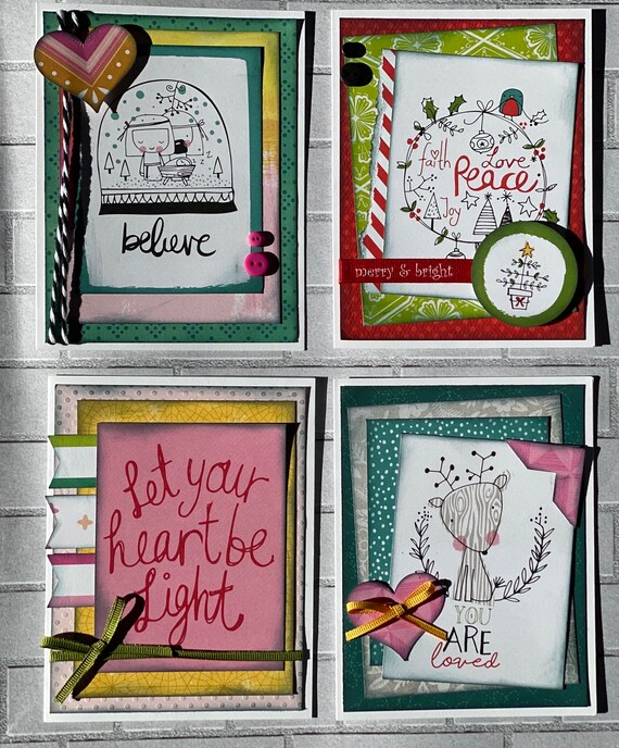 Faith Based Christmas Themed Card Kit- 4 pack