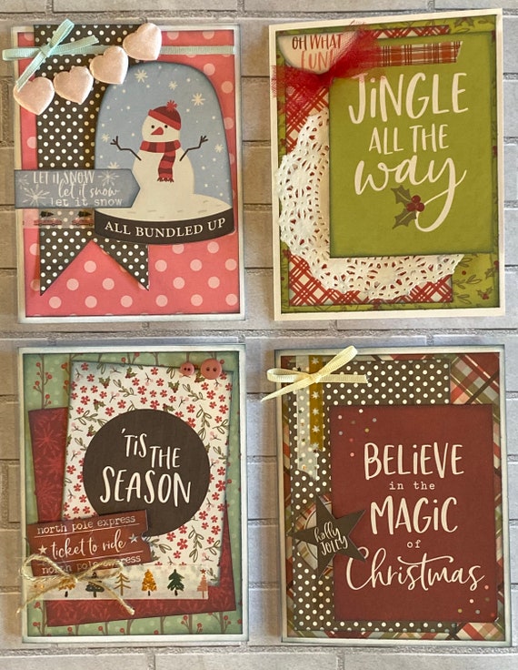 Christmas Themed Card Kit- 4 pack