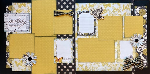 Funny How a Melody Sounds Like a Memory 2 Page Scrapbooking Layout Kit or Premade Scrapbooking Pages