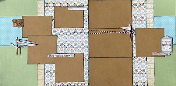 Best of Friends - We Have So Much Fun Together 2 page Scrapbooking layout kit or Premade Scrapbooking Pages