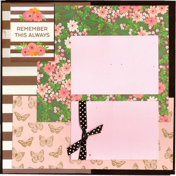 Remember this Always, Enjoy the Little Things 2 Page Scrapbooking Layout Kit