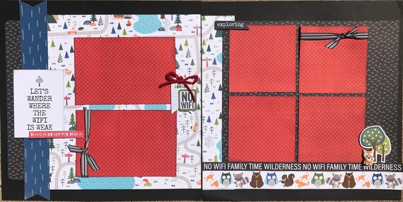 Let's Wander Where the WIFI is Weak - There's no App for this - 2 page Scrapbooking Layout Kit or Premade Scrapbooking Pages