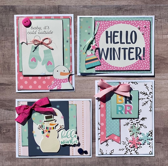 Winter General Themed Card Kit- 4 pack