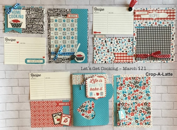 Lets Get Cooking MARCH - 3 - 2 Page Scrapbooking Layout Kits