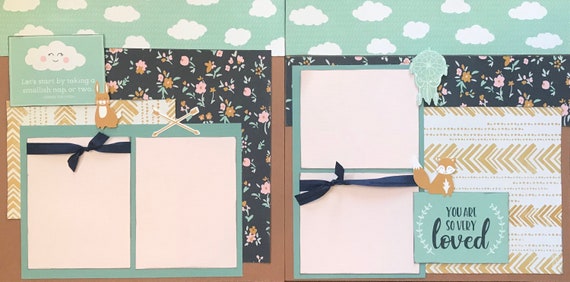 Let's Start by Taking a Smallish Nap, or Two... 2 page Scrapbooking Layout Kit or Pre Made Pages