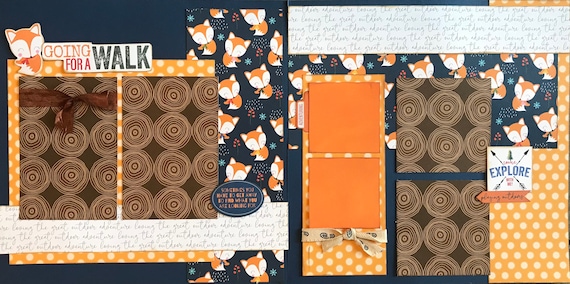 Going for a Walk - Sometimes you have to get away... 2 page Scrapbooking Layout Kit or Premade Scrapbooking Pages