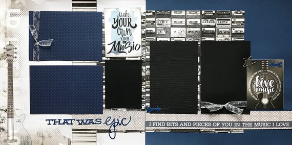 Make Your Own Music - That was Epic! 2 Page Scrapbooking Layout Kit or Premade Scrapbooking Pages