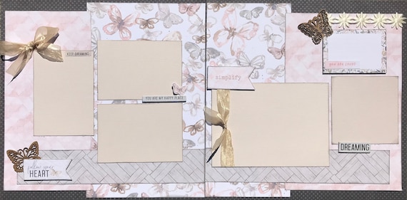 Follow Your Heart - Keep Dreaming 2 Page Scrapbooking Layout Kit