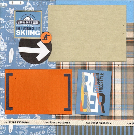 If Snowboarding was easy they'd call it Skiing - 2 Page Scrapbooking Layout Kit