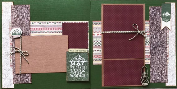 May We Never Lose Our Wonder - Explore More 2 page Scrapbooking Layout Kit or Premade Scrapbooking Pages