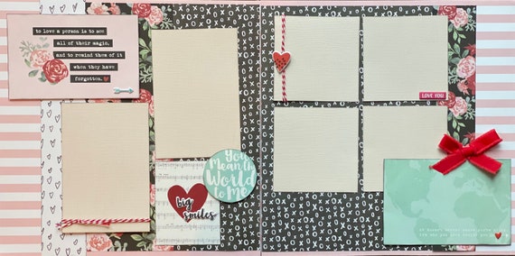 To Love Someone is to See Their Magic... 2 Page Scrapbooking Layout Kit or Premade Scrapbooking Pages
