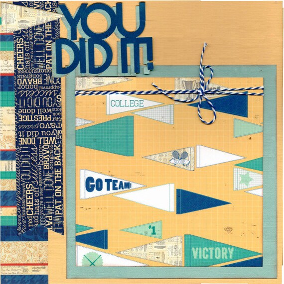 You Did it! - School/ College Themed, 2 page scrapbooking kit