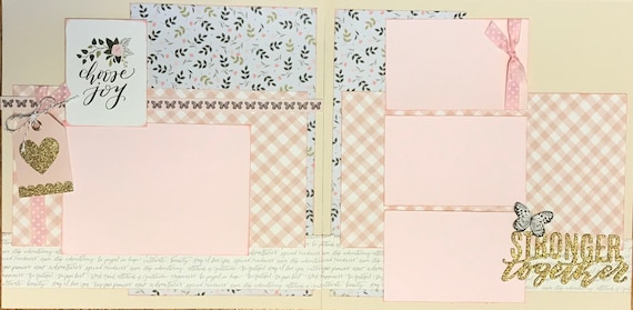 Choose Joy - Stronger Together 2 Page Scrapbooking Layout Kit or Premade Scrapbooking Pages