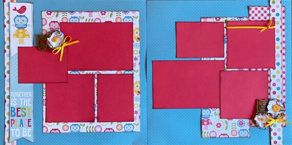 Together is the Best Place To Be 2 Page Scrapbooking Layout Kit or Premade Scrapbooking Pages