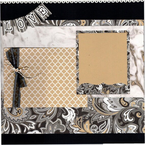 LOVE - Laugh, Live, Dream, Love - Wedding 2 Page Scrapbooking Layout Kit
