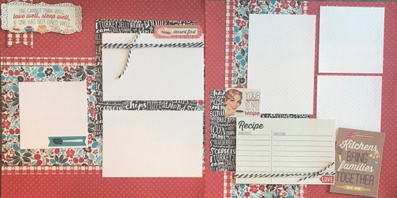 One Cannot Think Well, Love Well, Sleep Well, if one has not Dined Well 2 page Scrapbooking Layout Kit or Premade Pages