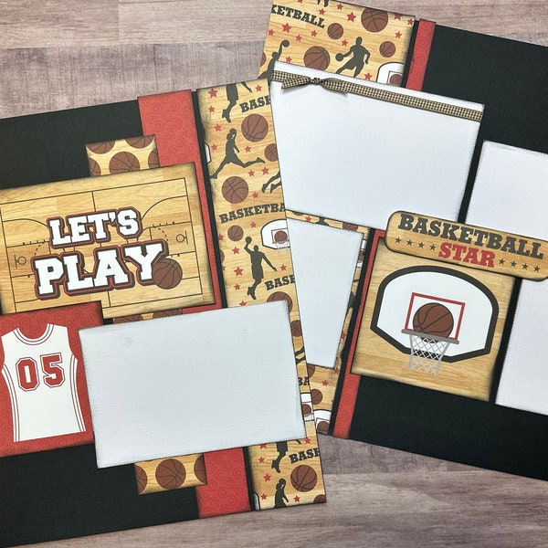 Basketball Scrapbook Layout Etsy