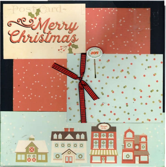 Merry Christmas, Kringle and Co 2 Page Scrapbooking Layout Kit