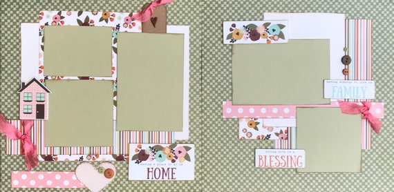 Having a Place to Go is Home, Having Someone to Love is Family....2 Page Scrapbooking Layout Kit or Premade Scrapbooking Pages