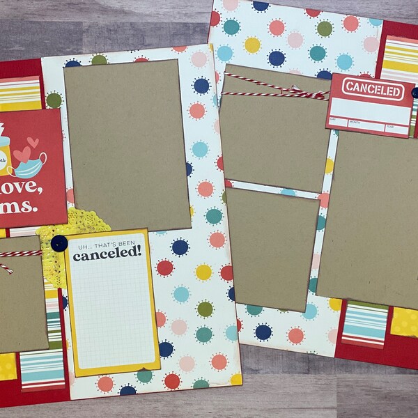 Scrapbook Layout Kits Etsy