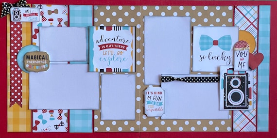 Magical Memories - Our Favorite Thing - Disney Inspired 2 page Scrapbooking layout Kit or Premade Scrapbooking Pages