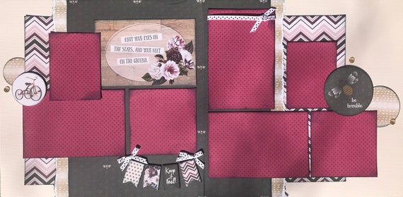 Keep Your Eyes on the Stars and Your Feet on the Ground 2 Page Scrapbooking Layout Kit or Premade Scrapbooking Pages