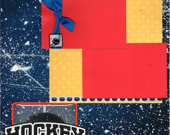 Hockey 2 Page Scrapbooking Layout Kit