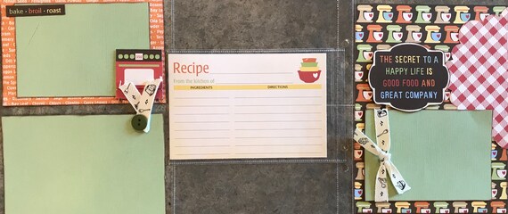 Lets Get Cooking July- 3 - 2 Page Scrapbooking Layout Kits