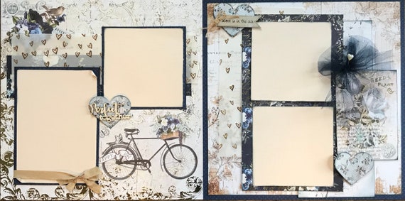 Perfect Together -Love is in the Air 2 Page Scrapbooking Layout Kit or Premade Scrapbooking Pages