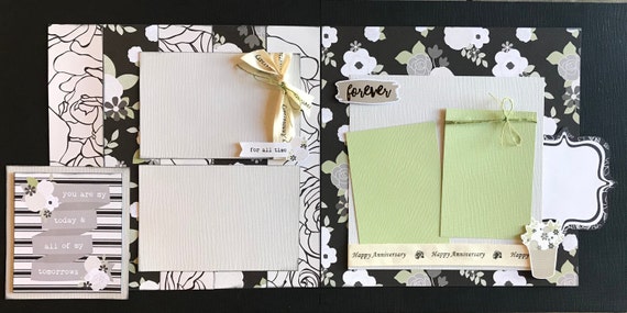 You are My Today and all of my Tomorrows - Anniversary 2 Page Scrapbooking Layout Kit