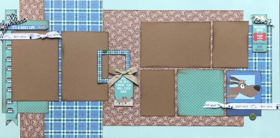 It's a Dog's Life - The Welcome Home Doggie Dance Performed here Nightly 2 Page Scrapbooking Layout Kit or Premade Scrapbooking Pages