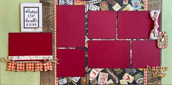 Always Stay Humble and Kind - Happy Day 2 Page Scrapbooking Layout Kit or Premade Scrapbooking Pages